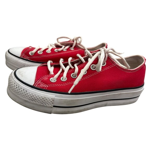 Converse Red Chuck Taylor All Star Lift Platform Canvas Size 7 Womens - Picture 2 of 15